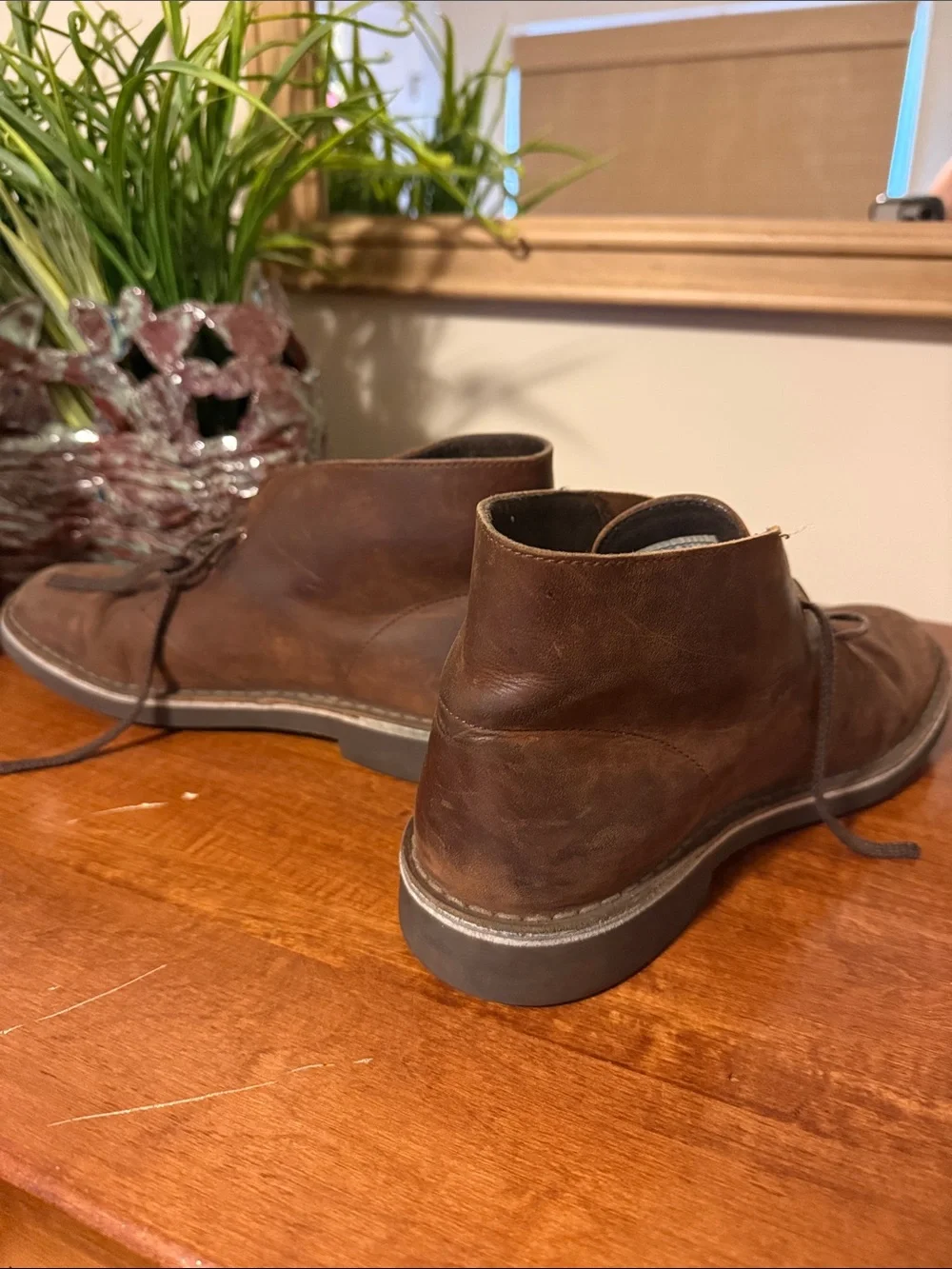 Men's Brown Leather Clarks Boots